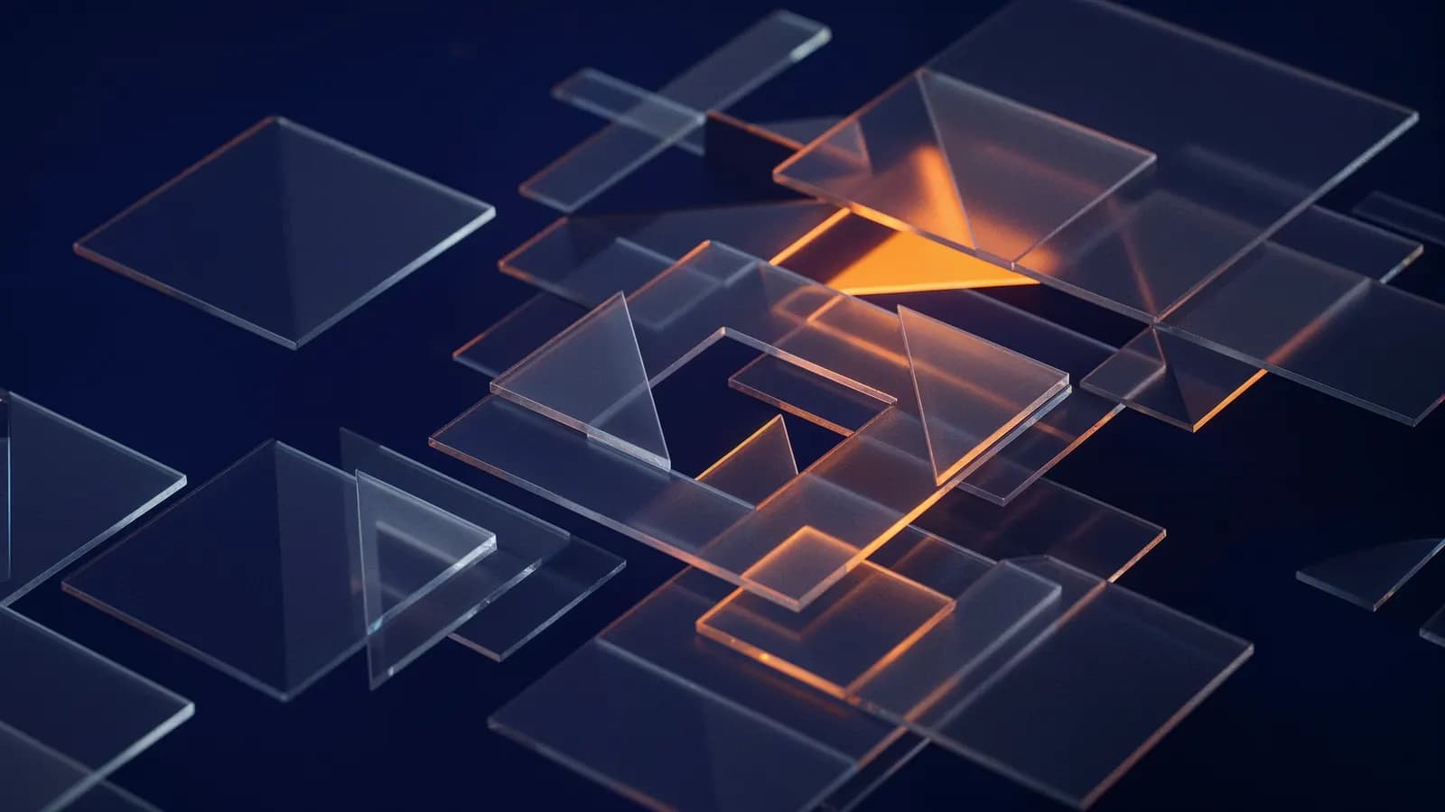Abstract layered planes suggesting structured software architecture
